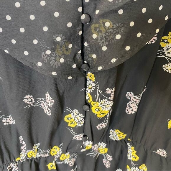 🎉Maurice’s Floral Cold Shoulder Polkadot Top Dress Sz 2X - Picture 4 of 9